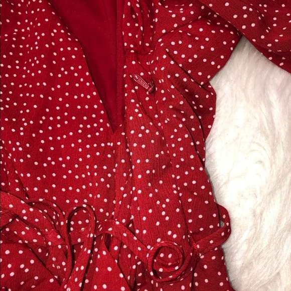 Charlotte Russe small red polka dot flirty dress - Picture 7 of 9